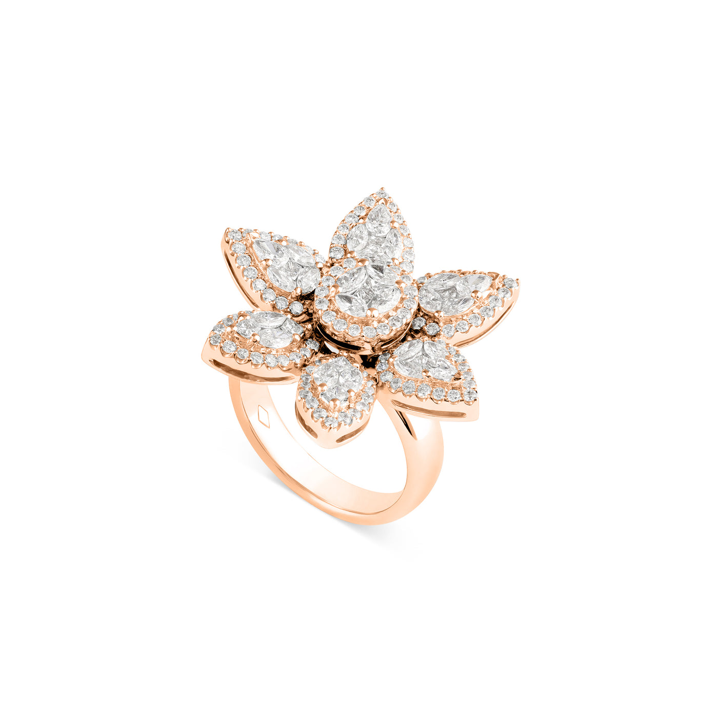 VISTA Floral Rose gold Diamond Ring
