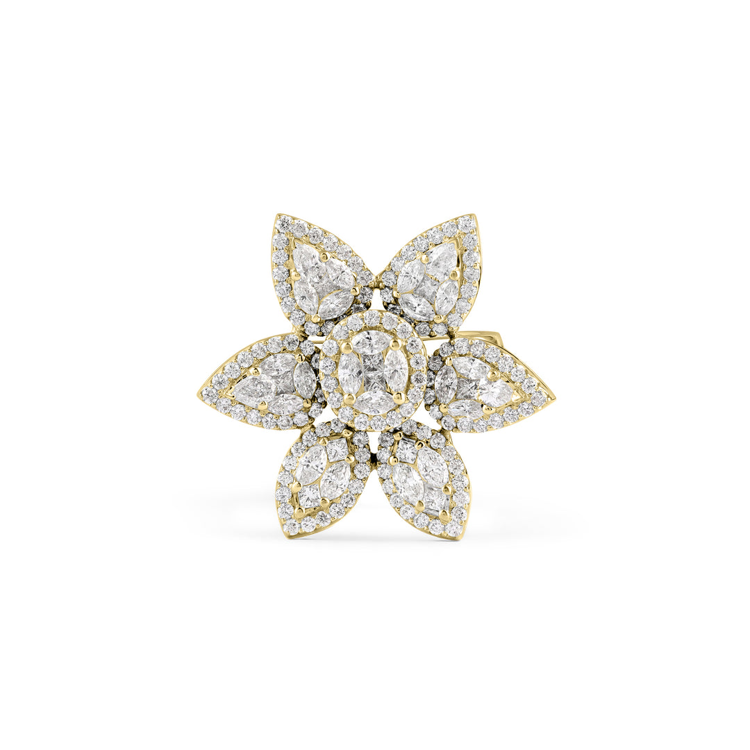 VISTA Flower Yellow gold Diamond Ring