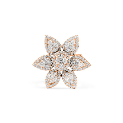 VISTA Floral Rose gold Diamond Ring