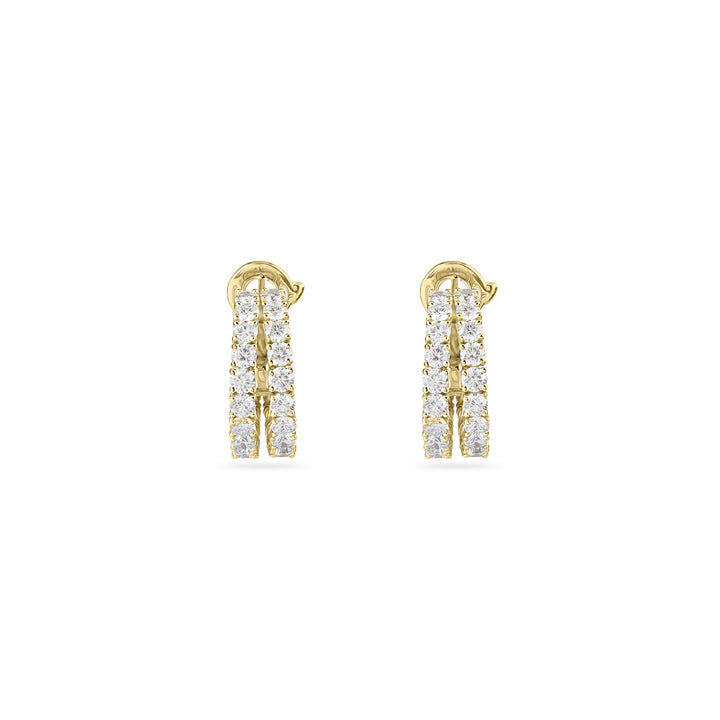 SB Classic Small double hoop diamond earring