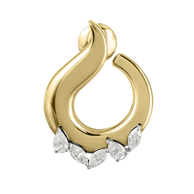 ETOILE Yellow Gold Teardrop Diamond Earring