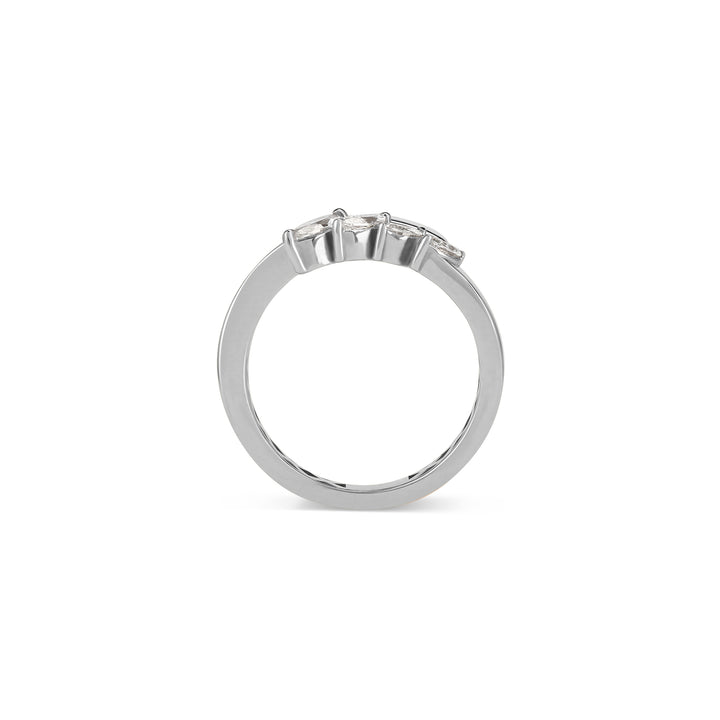 ETOILE White Gold Twisted Marquise shape Diamond Ring