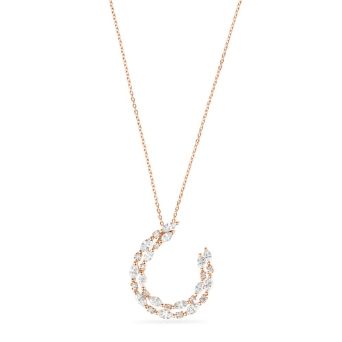 ETOILE Rose Gold Half Circle Diamond Pendant ETOILE Rose Gold Half Circle Diamond Pendant