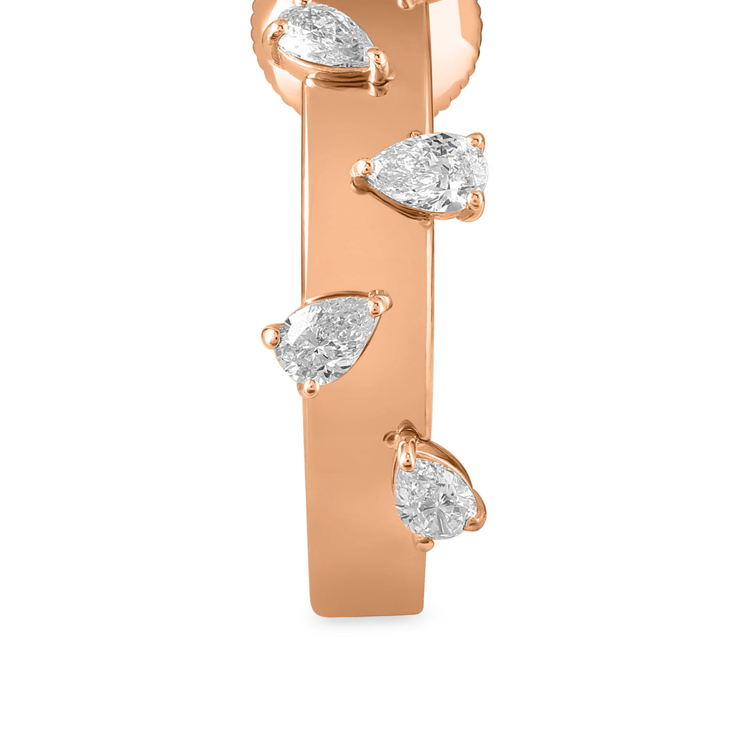 ETOILE Rose Gold Hoops Diamond Earring