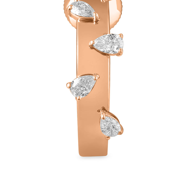 ETOILE Rose Gold Hoops Diamond Earring