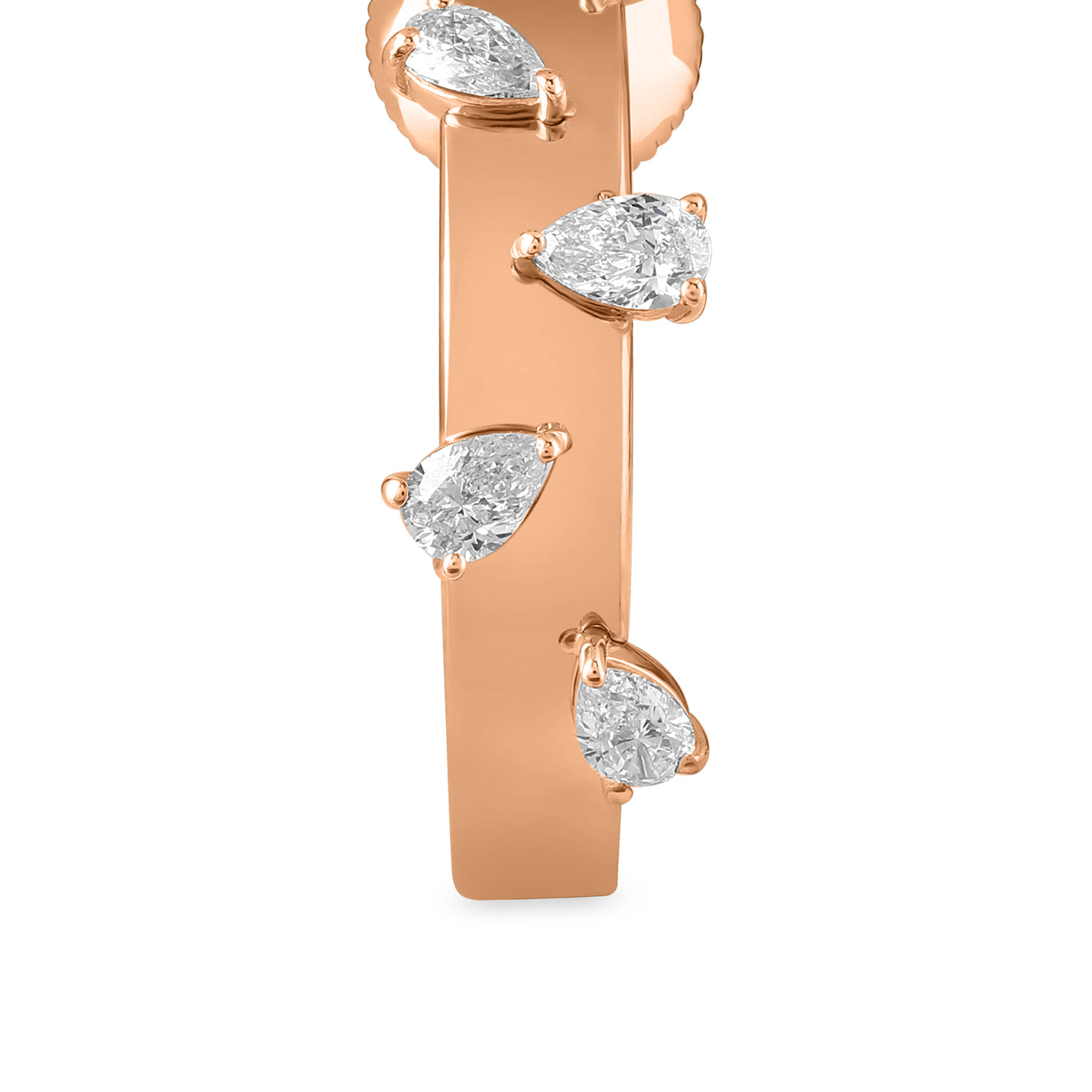 Rose Gold Hoops Diamond Earring