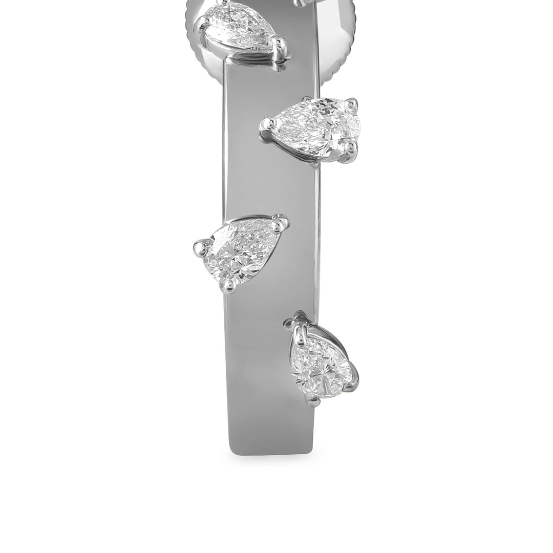 ETOILE White Gold Hoops Diamond Earring