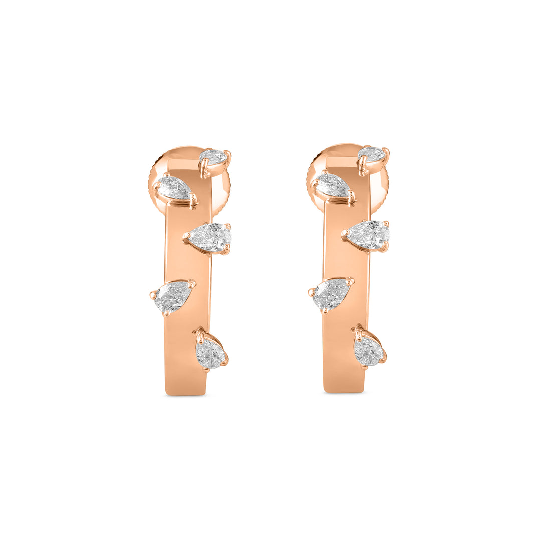 ETOILE Rose Gold Hoops Diamond Earring