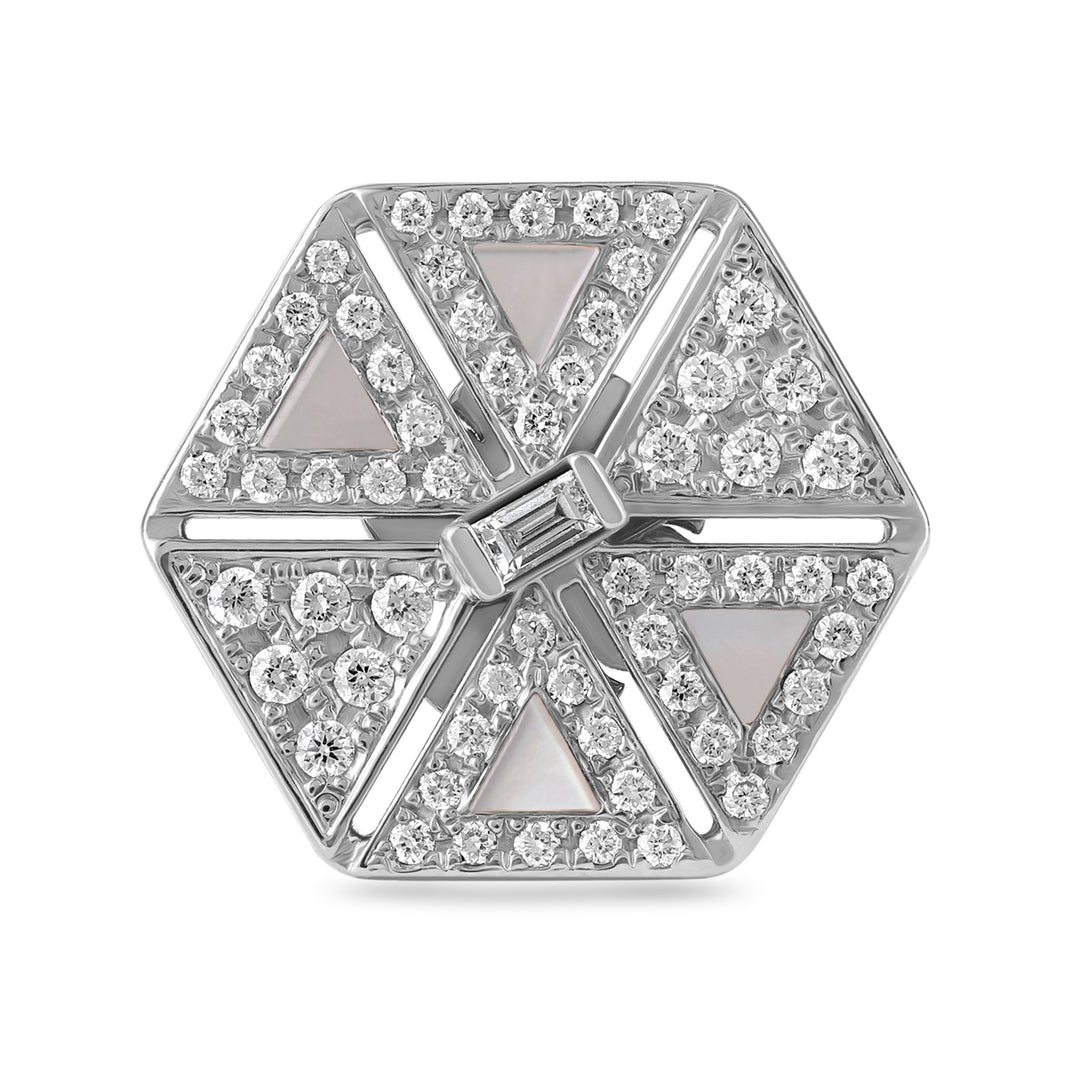 VISTA White Gold Cluster Diamond Earring