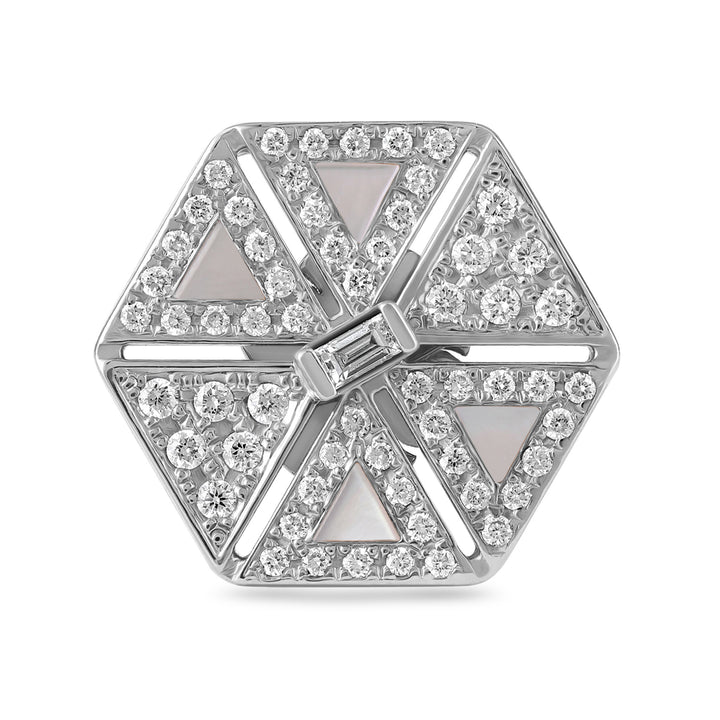 VISTA White Gold Cluster Diamond Earring