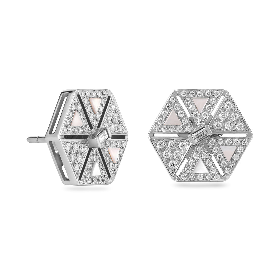 VISTA White Gold Cluster Diamond Earring