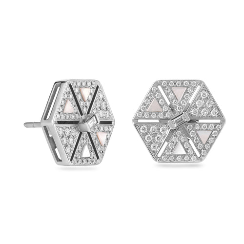 VISTA White Gold Cluster Diamond Earring VISTA White Gold Cluster Diamond Earring