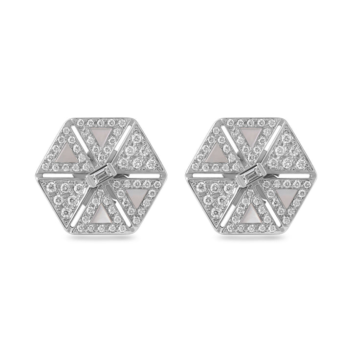 VISTA White Gold Cluster Diamond Earring