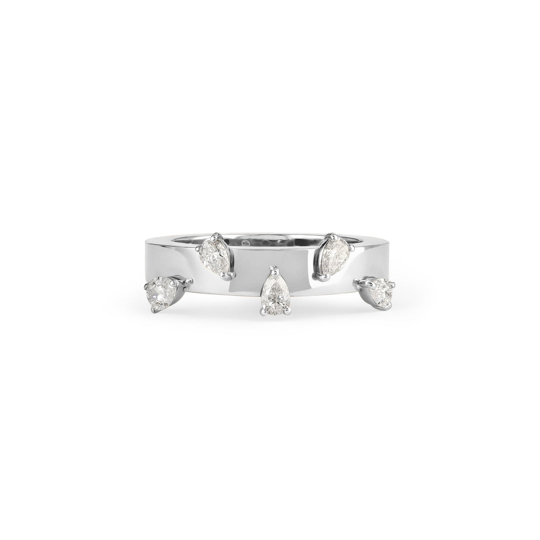 ETOILE White Gold Scattered Diamond Ring