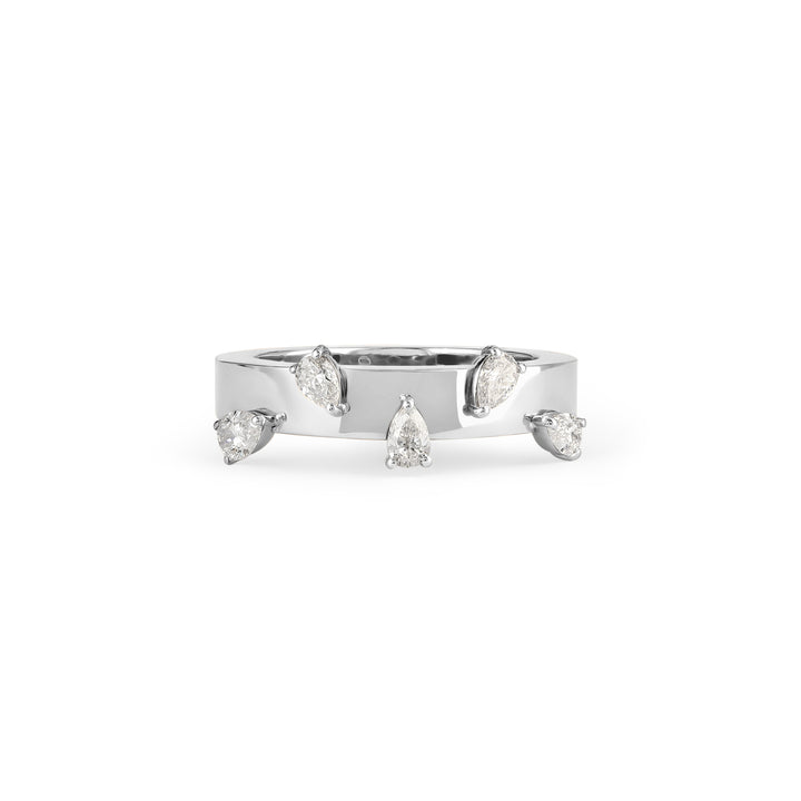 ETOILE White Gold Scattered Diamond Ring