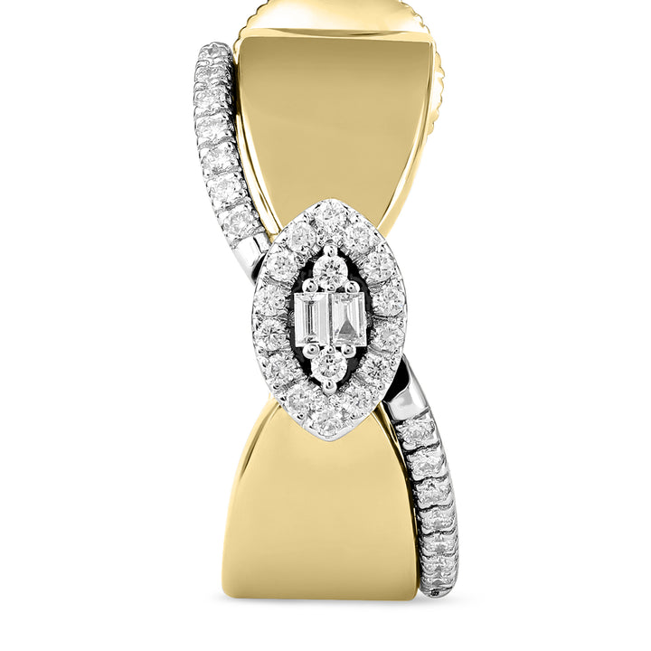 ETOILE Yellow Gold Diamond Hoop Earring