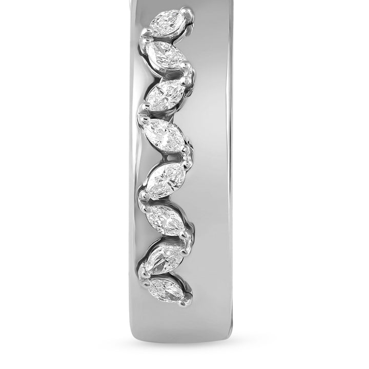 ETOILE White Gold Hoop Earring with Marquise