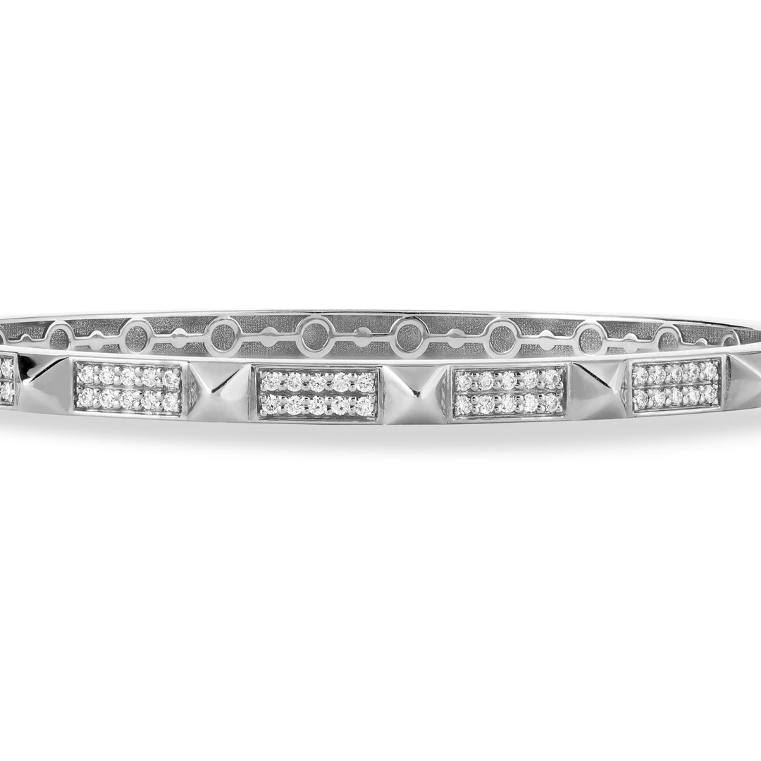 VISTA White Gold Diamond Bangle