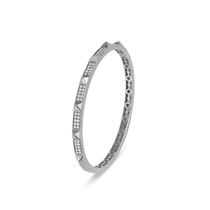 VISTA White Gold Diamond Bangle