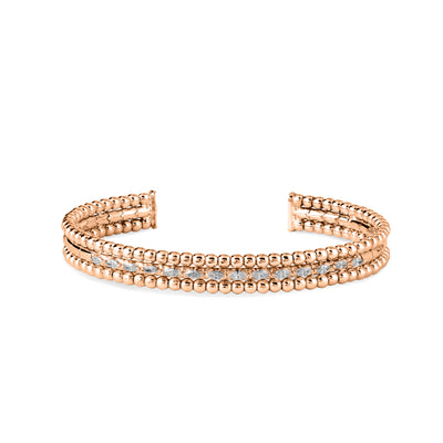 Lucien Rose Gold Diamond and Bubble Bangle