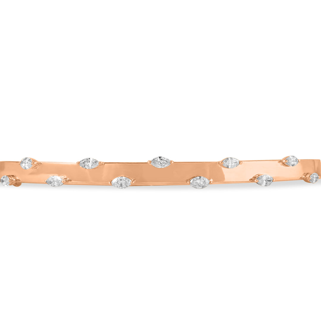 ETOILE Rose Gold Scattered Diamond Bangle