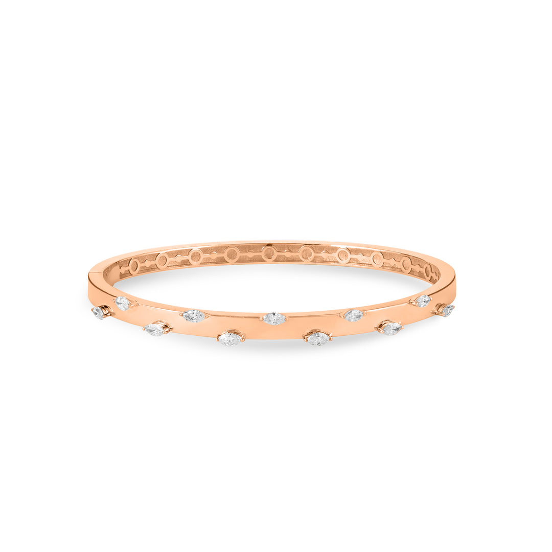 ETOILE Rose Gold Scattered Diamond Bangle