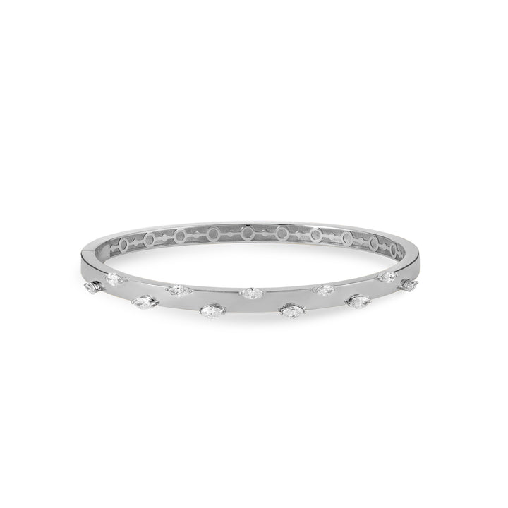 ETOILE White Gold Scattered Diamond Bangle