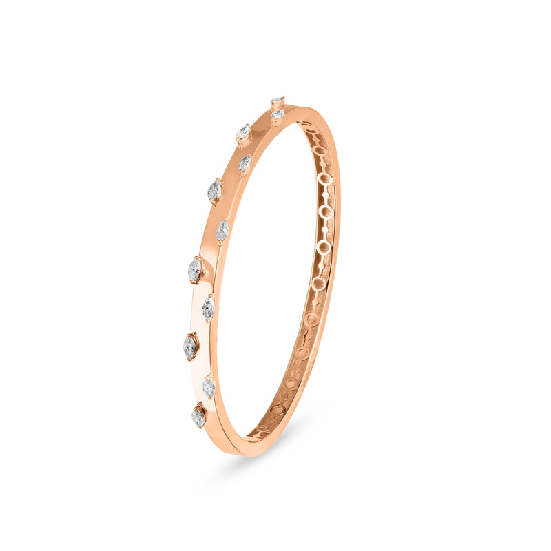 ETOILE Rose Gold Scattered Diamond Bangle