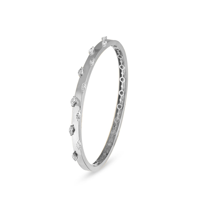 ETOILE White Gold Scattered Diamond Bangle