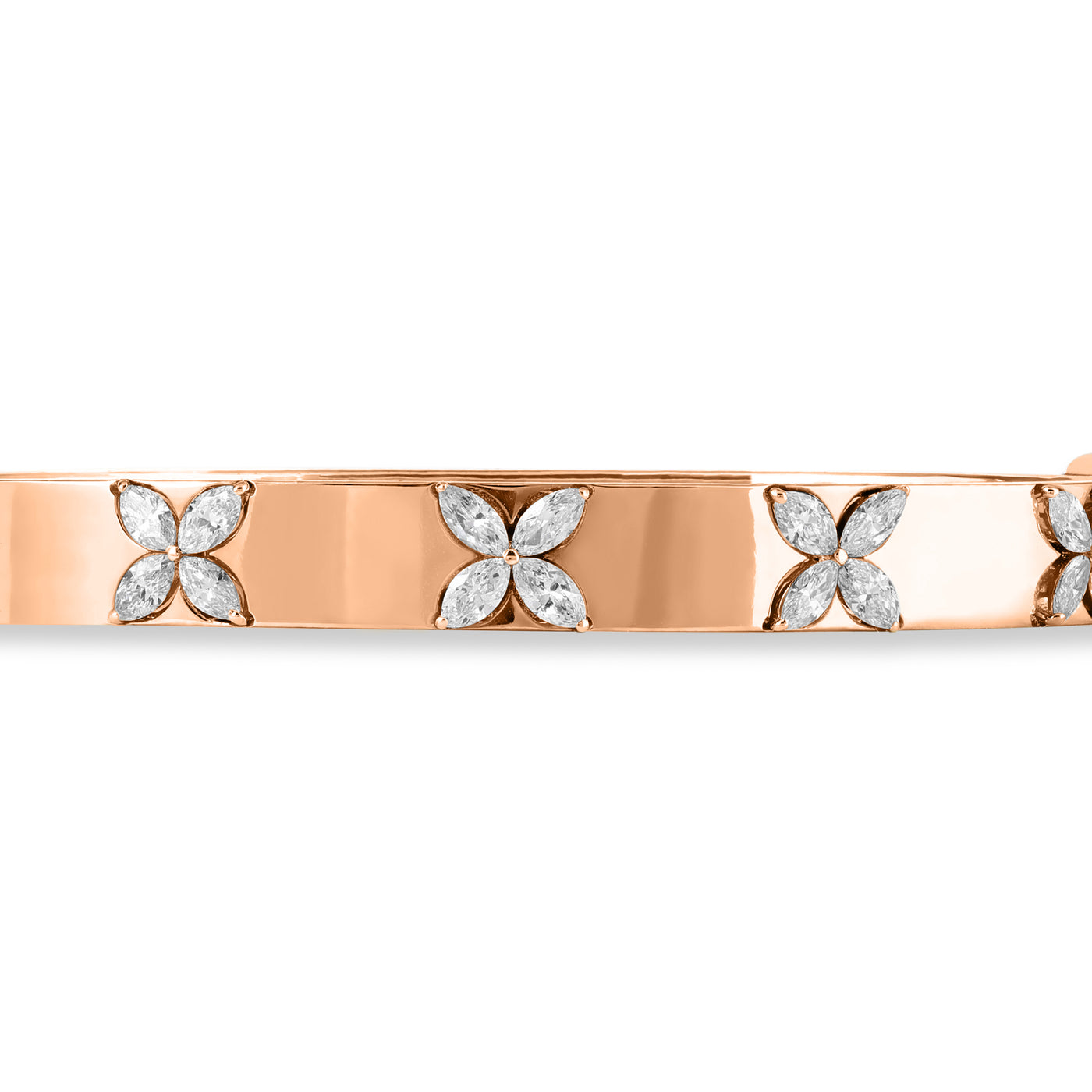 RONZA Rose Gold Diamond Bangle