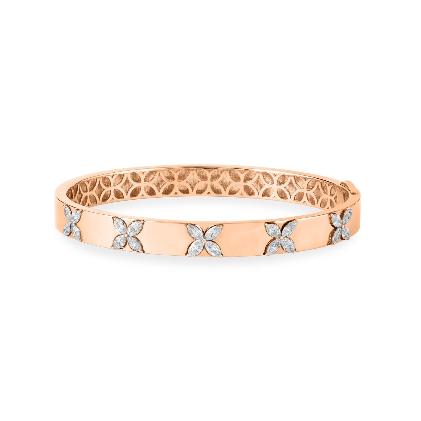 RONZA Rose Gold Diamond Bangle