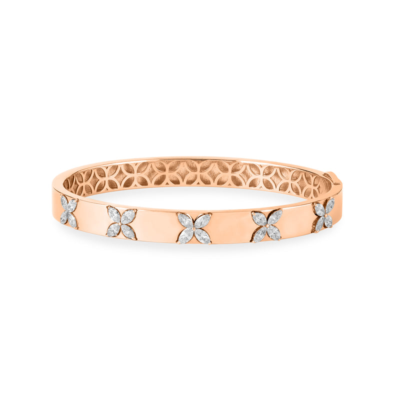 RONZA Rose Gold Diamond Bangle