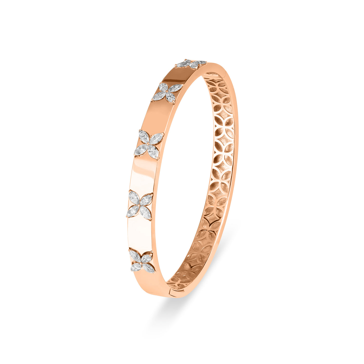 RONZA Rose Gold Diamond Bangle