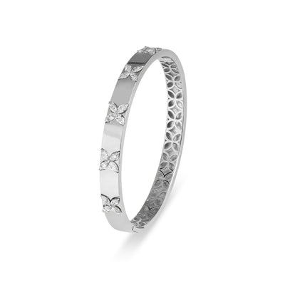 RONZA White Gold Diamond Bangle