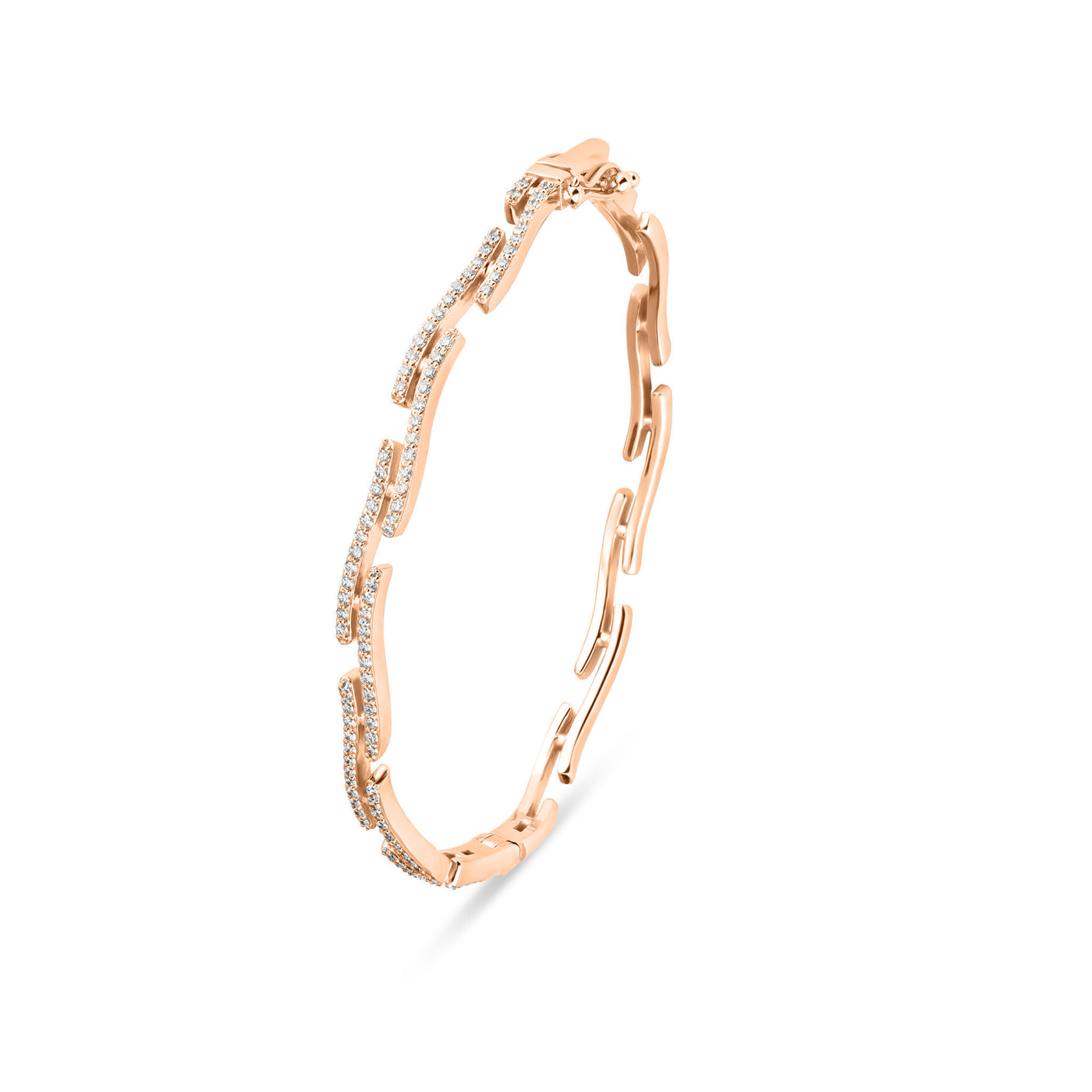 Soit Belle Wavy Rose Gold Diamond Jewelry for a Stylish Statement