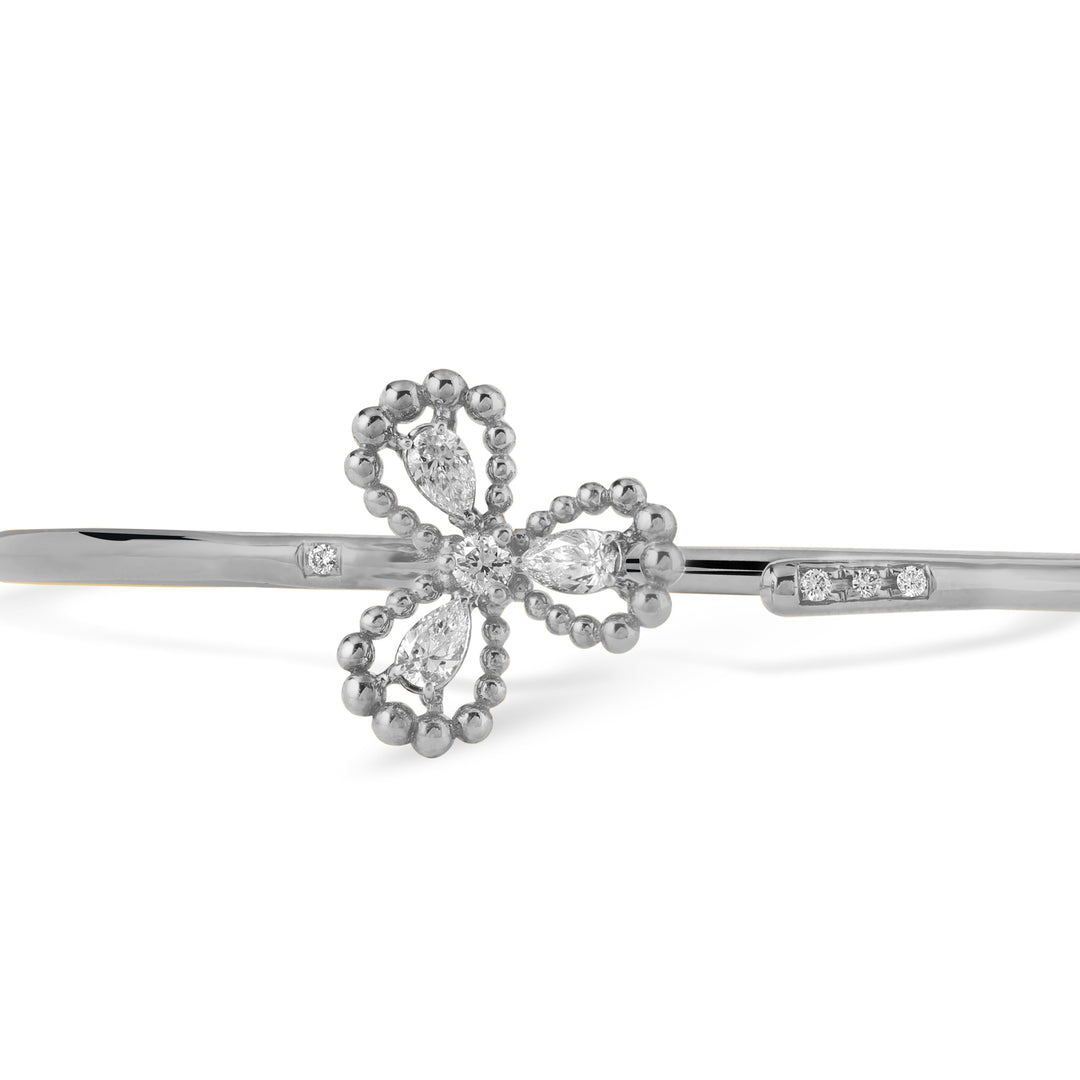 RONZA White Gold Diamond Bangle