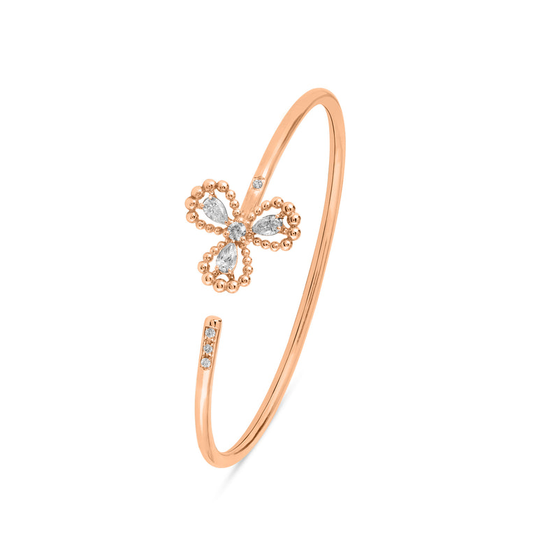 RONZA Rose Gold Diamond Bangle