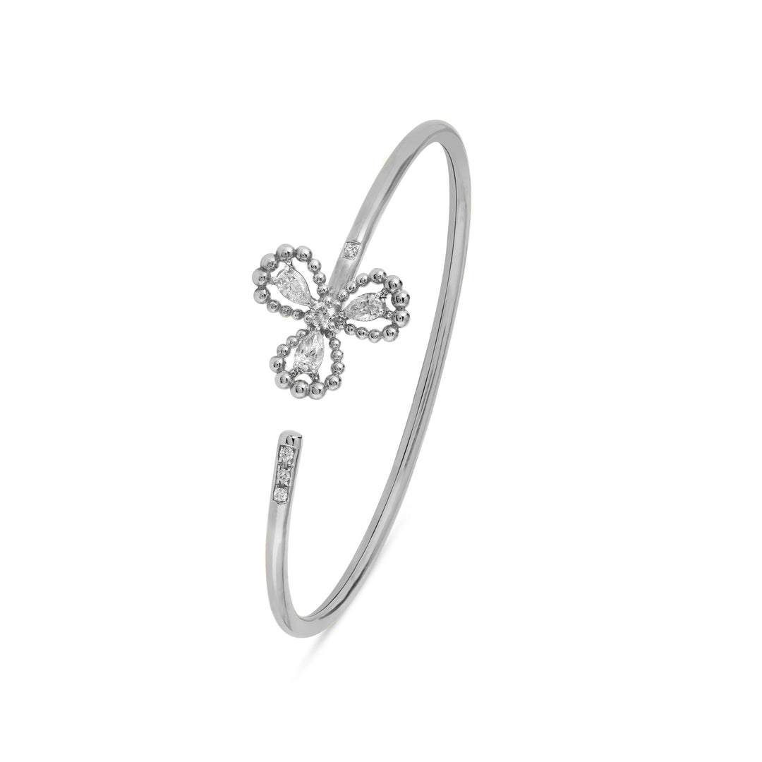 RONZA White Gold Diamond Bangle