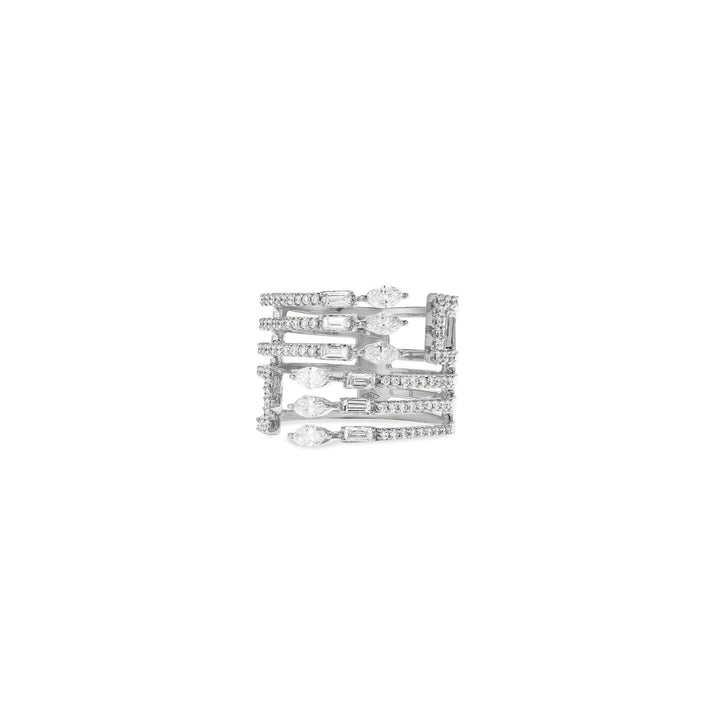 ETOILE White gold claw diamond ring
