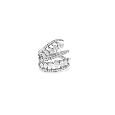 ETOILE White Gold spiral diamond ring