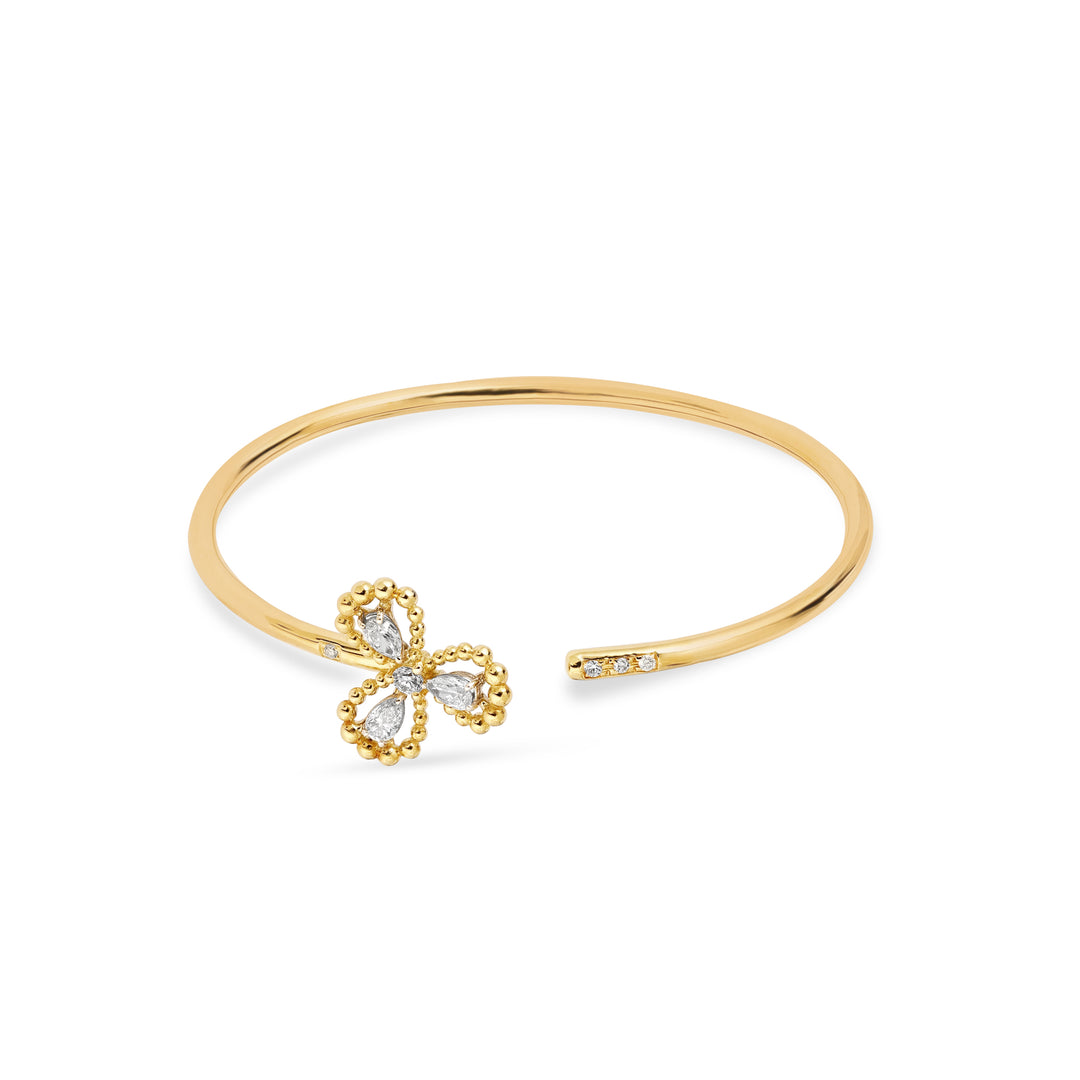 RONZA Yellow Gold Diamond Bangle