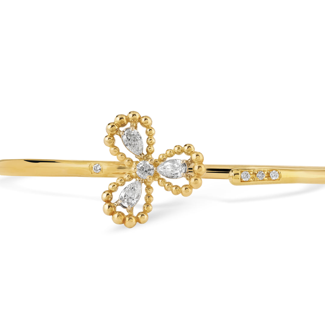 RONZA Yellow Gold Diamond Bangle