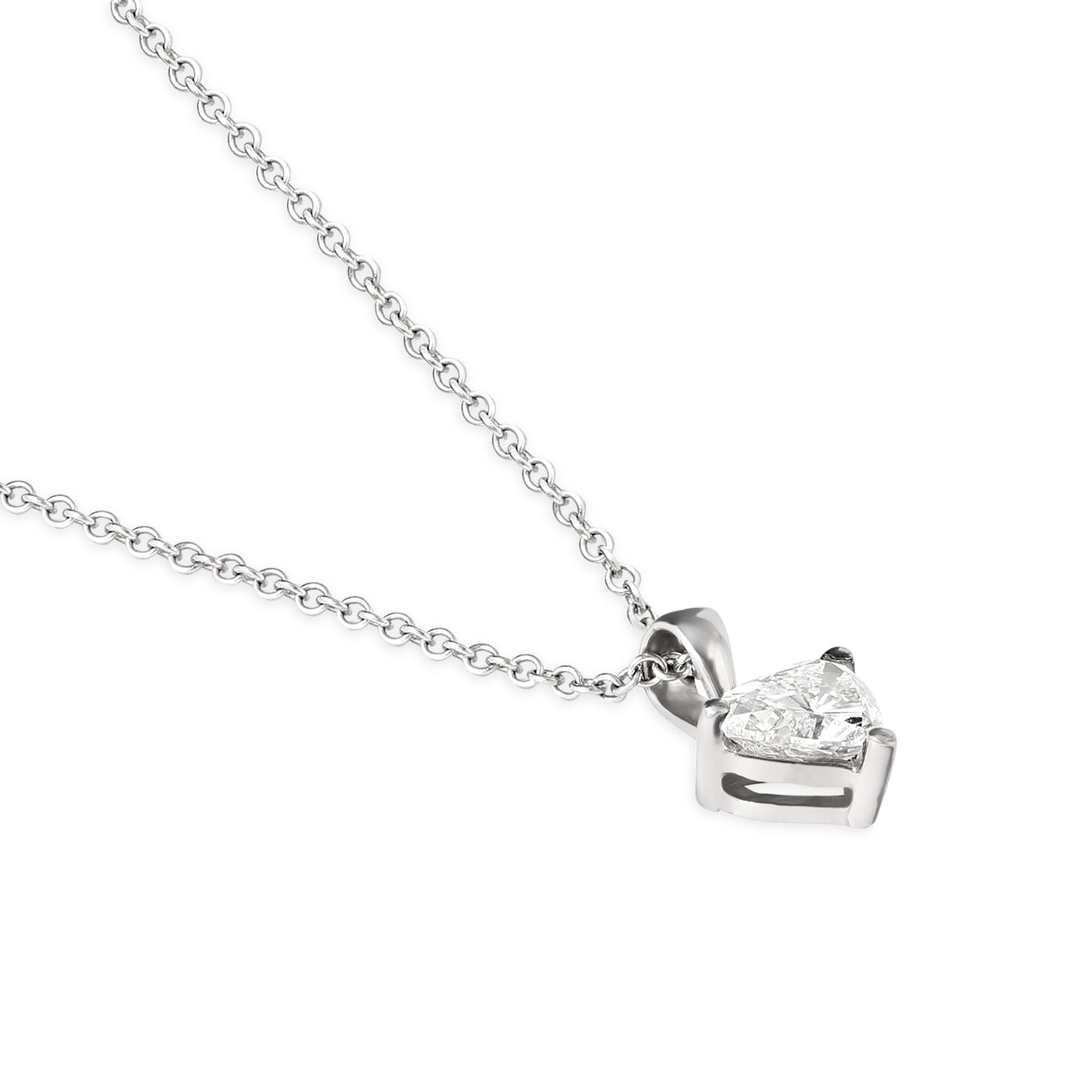 ITE White Gold Heart Diamond Pendant