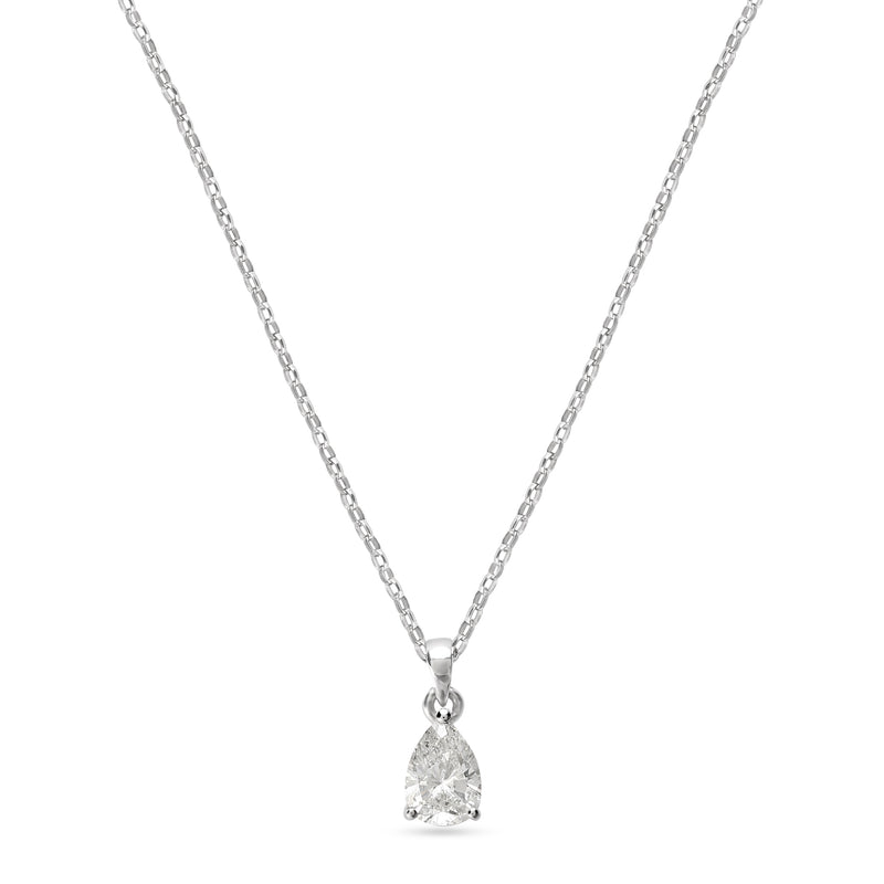 ELITE Pear Solitaire Diamond Pendant