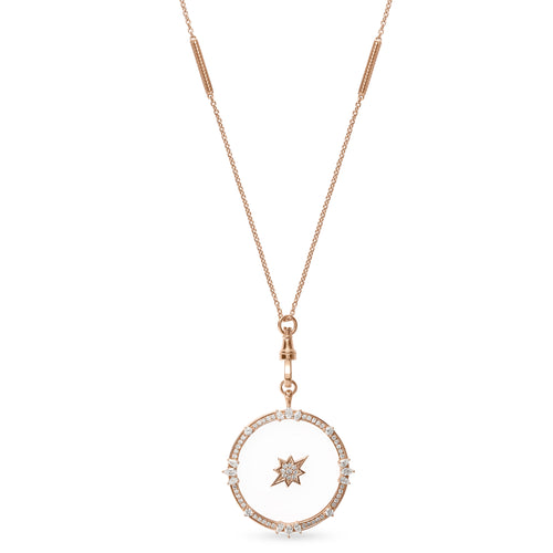 Rose Gold Diamond Pendant ETOILE Circle of Life Rose Gold Diamond Pendant