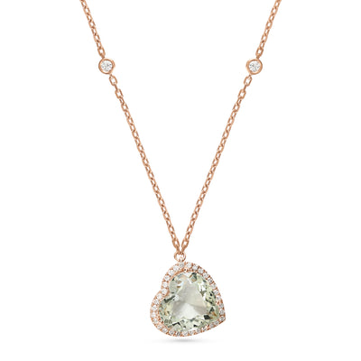 LA MINIERA Heart of Topaz Diamond Pendant