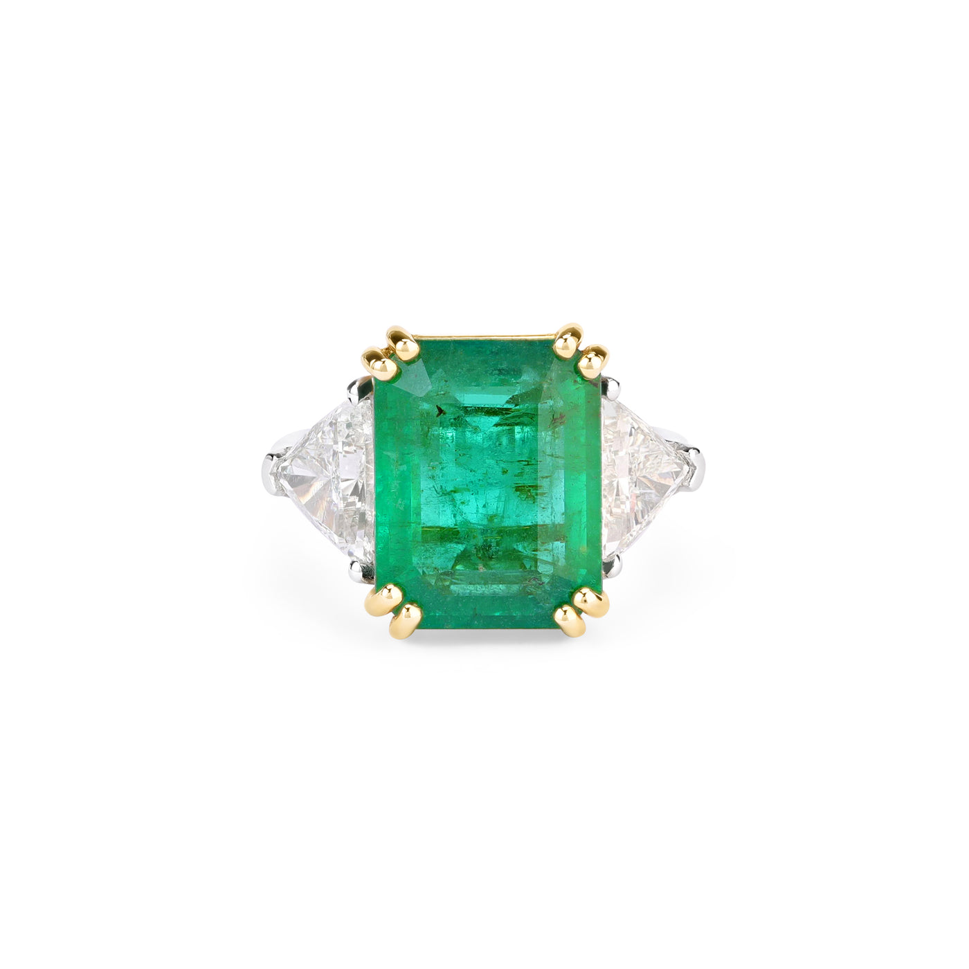 Soit Belle Green Emerald Diamond Ring