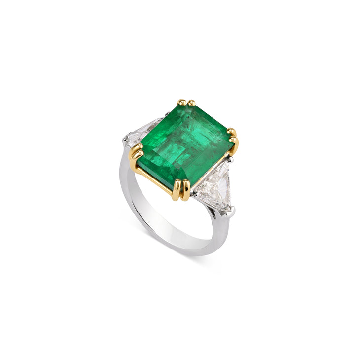 Soit Belle Green Emerald Diamond Ring