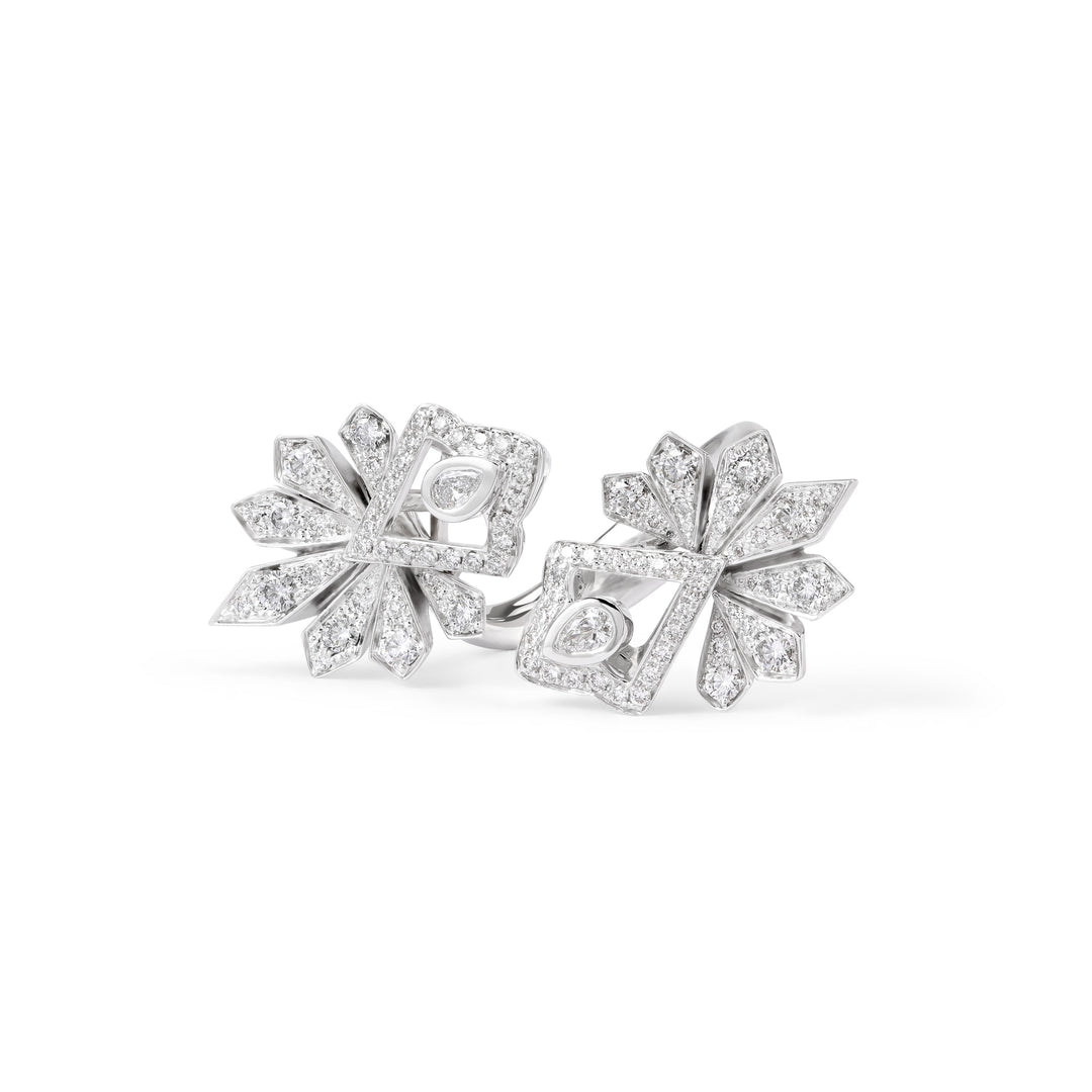 VISTA Between the finger white gold diamond ring