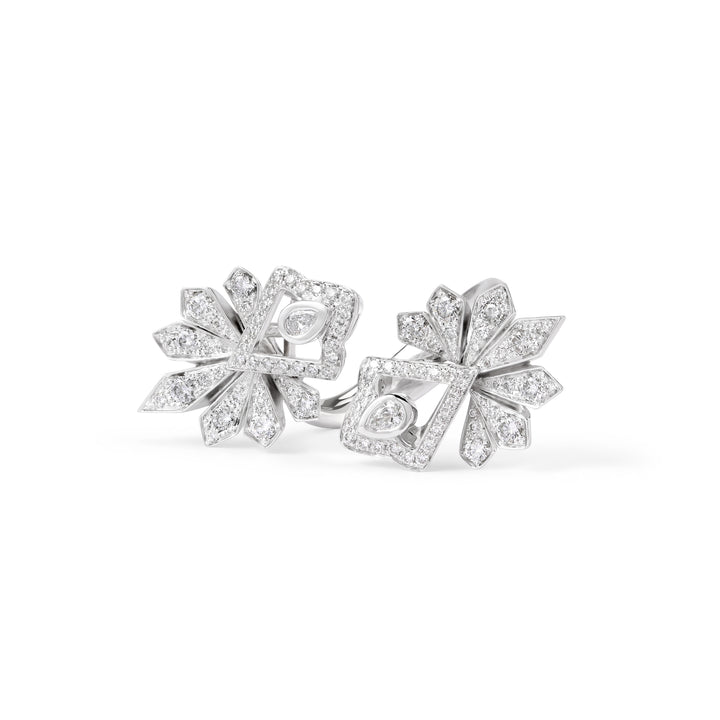 VISTA Between the finger white gold diamond ring
